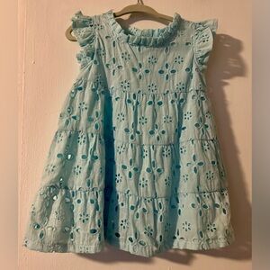 Mud Pie Sky Blue Eyelet Dress